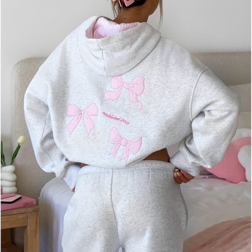 White Fox The Daydreamers Madeline Oversized Hoodie in Grey Marle - XS/S, NWT